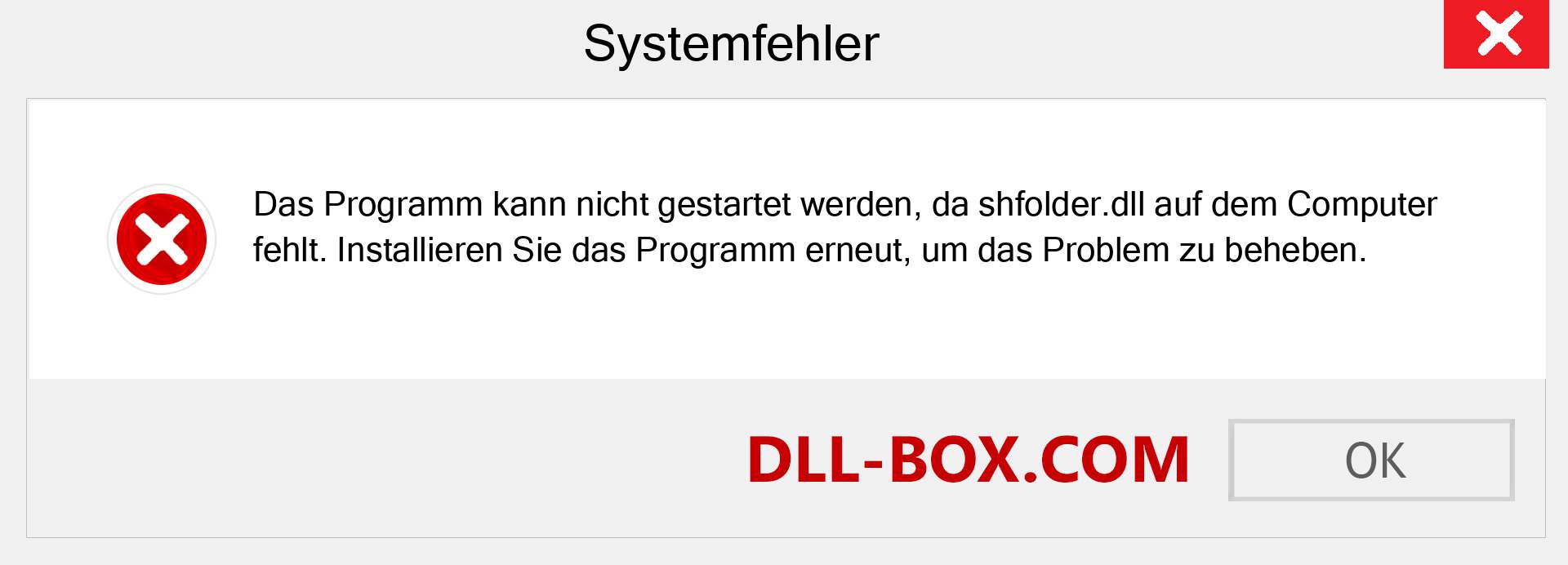 shfolder.dll-Datei fehlt?. Download für Windows 7, 8, 10 - Fix shfolder dll Missing Error unter Windows, Fotos, Bildern