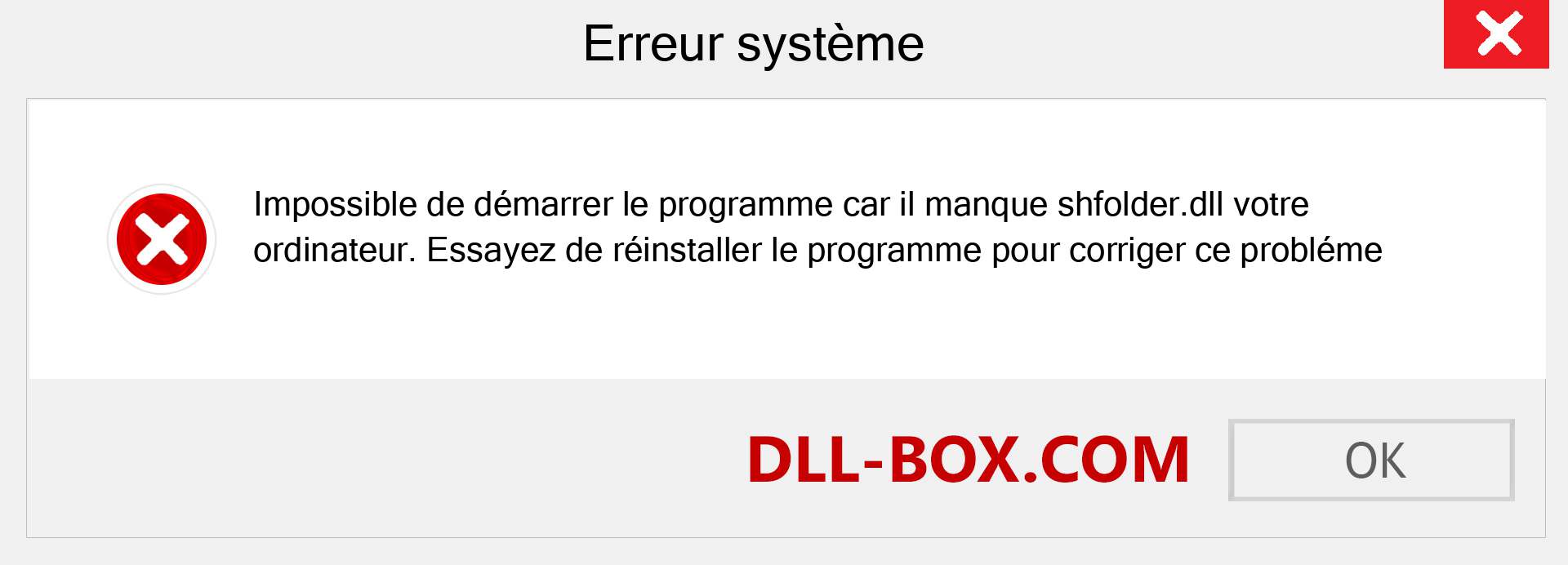 Le fichier shfolder.dll est manquant ?. Télécharger pour Windows 7, 8, 10 - Correction de l'erreur manquante shfolder dll sur Windows, photos, images